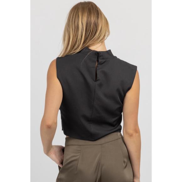 NEW STRUT & BOLT joah high cowled blouse in black - Picture 5 of 5